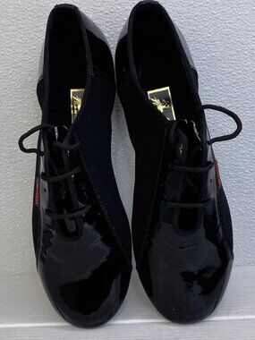 Aida Latin & Salsa 119F Mirko Dance Shoes Men Size 7.5/25cm Black Patent Leather